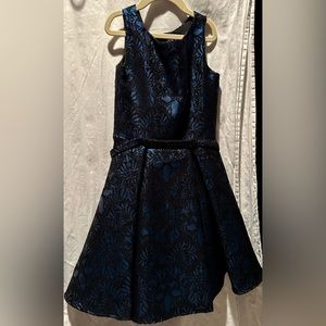 Blue and black girls size 12 Zoe Ltd formal dress.